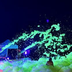 Glow in the dark foam party