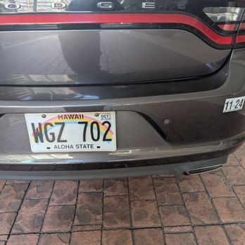 Budget - Guessing the far right sticker is the reason. - Car Rental Near Me - Honolulu, Hawaii