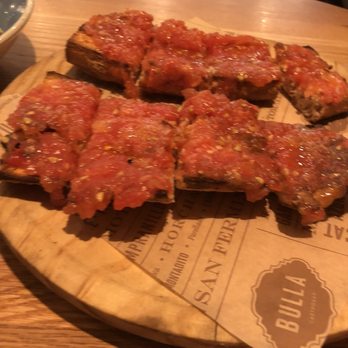 Bulla Gastrobar - Bread with tomato  paste - Spanish Near Me - Plano, Texas