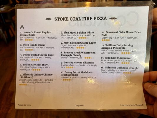 Menu photo 2 Stoke Coal Fire Pizza & Bar Easton, PA