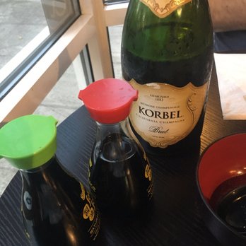 Kamura Sushi - Low sodium and regular soy sauce and Korbel Brut -$10 corkage-purchased at La Famiglia Market - Japanese Near Me - Santa Rosa, California Kamura Sushi - Low sodium and regular soy sauce and Korbel Brut -$10 corkage-purchased at La Famiglia Market - Japanese Near Me - Santa Rosa, California