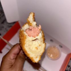 Paris Banh Mi Cafe Bakery - Jacksonville - Original Hotdog that was undercooked, hate to see it