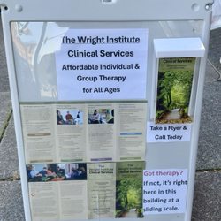 The Wright Institute - Outside advertising for the clinic right in front of the building