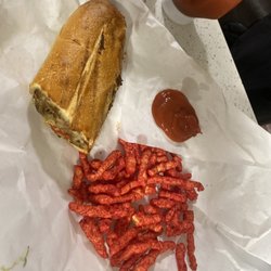 Swifty's Market Grill & Deli - 0. Philly Cheese Steak Sub and Hot Cheetos