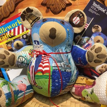 Wellesley Needlepoint Collection - Sam, the Americana Bear - Arts & Crafts Near Me - Wellesley, Massachusetts