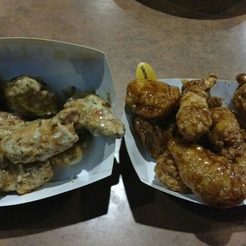 Buffalo Wild Wings - Parmesan Garlic & Kickin' Honey Garlic (limited time sauce) boneless wings - Chicken Wings Near Me - Rochester Hills, Michigan