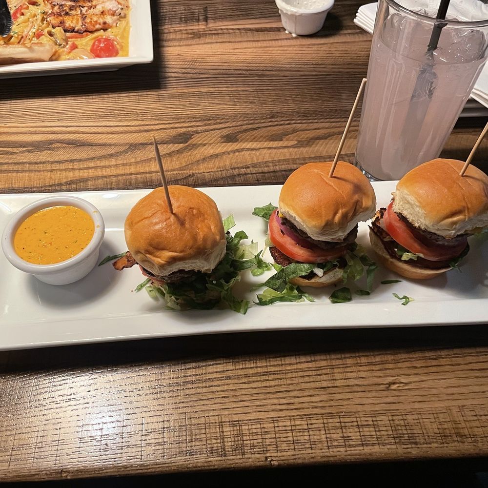 Distill - A Local Bar - Bacon Chz Burger Sliders* - Bars Near Me - Las Vegas, Nevada Distill - A Local Bar - Bacon Chz Burger Sliders* - Bars Near Me - Las Vegas, Nevada