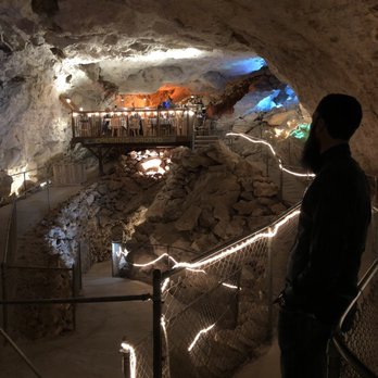 Grand Canyon Caverns - Looking at the "Grotto Restaurant" from the bottom. - New American Near Me - Peach Springs, Arizona Grand Canyon Caverns - Looking at the "Grotto Restaurant" from the bottom. - New American Near Me - Peach Springs, Arizona
