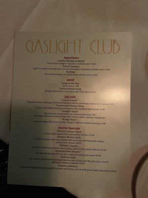 Menu photo 6 Gaslight Club Chicago, IL Menu photo 6 Gaslight Club Chicago, IL