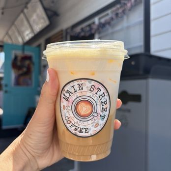 Main Street Coffee - The Brooke (iced banana latte) - Coffee & Tea Near Me - Ramona, California