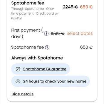 Spotahome - The adjustment the made to my "cancelled" reservation, making it so we had to pay their fee a second time - Real Estate Services Near Me - Madrid, M