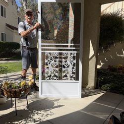 Cross Breeze Screens - Eric holding my new screen door.