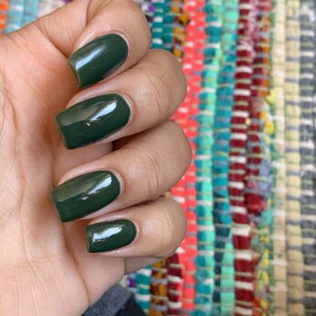 Sunset Nails - Dark green short acrylic fill in - Nail Salons Near Me - San Francisco, California Sunset Nails - Dark green short acrylic fill in - Nail Salons Near Me - San Francisco, California