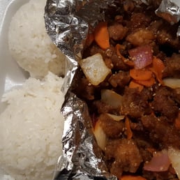 Sesame chicken. Could only eat a little before stopping... just wasn't feeling the fish sauce. Sesame chicken. Could only eat a little before stopping... just wasn't feeling the fish sauce.