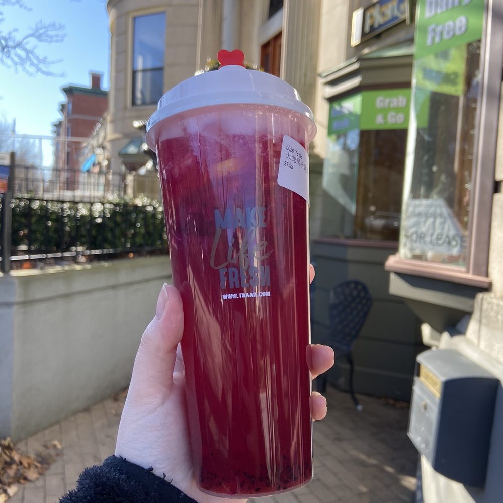 Tbaar - Fresh Dragon Fruit Tea - Bubble Tea Near Me - Brookline, Massachusetts