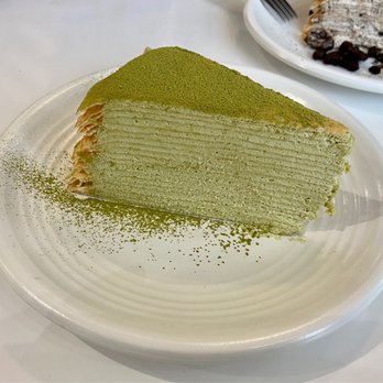 Miss Cheese Tea Cafe - Matcha Mille Crepes Cake. - Bubble Tea Near Me - Pasadena, California Miss Cheese Tea Cafe - Matcha Mille Crepes Cake. - Bubble Tea Near Me - Pasadena, California