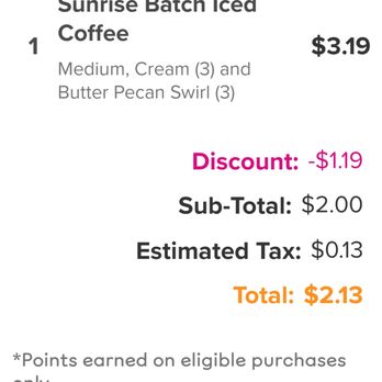 Dunkin' -  the price of a dunkin donut - Donuts Near Me - New Providence, New Jersey