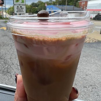BeanThru - Iced latte with raspberry cold foam, possibly my favorite. And signature espresso bean. - Coffee & Tea Near Me - Pittsburgh, Pennsylvania BeanThru - Iced latte with raspberry cold foam, possibly my favorite. And signature espresso bean. - Coffee & Tea Near Me - Pittsburgh, Pennsylvania