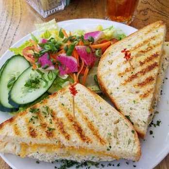 Pottery World Cafe - My tuna salad melt sandwich with side of salad. Delicious! - Italian Near Me - Rocklin, California