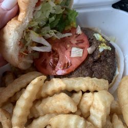 Midway Grill - Hamburger & fries plate
