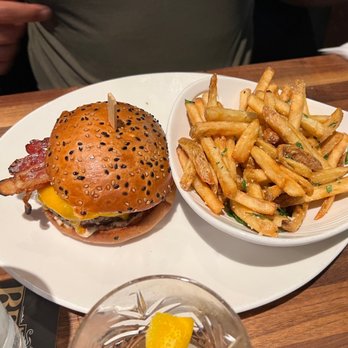 Yard House - BBQ Bacon Cheddar with Parmesan Truffle Fries - New American Near Me - Rancho Cucamonga, California