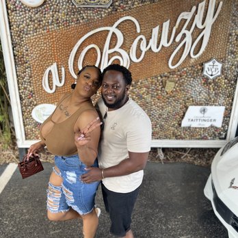 A'Bouzy - Nice photo backdrop outside and we were greeted with truffle popcorn soon as we sat down ! - Champagne Bars Near Me - Houston, Texas