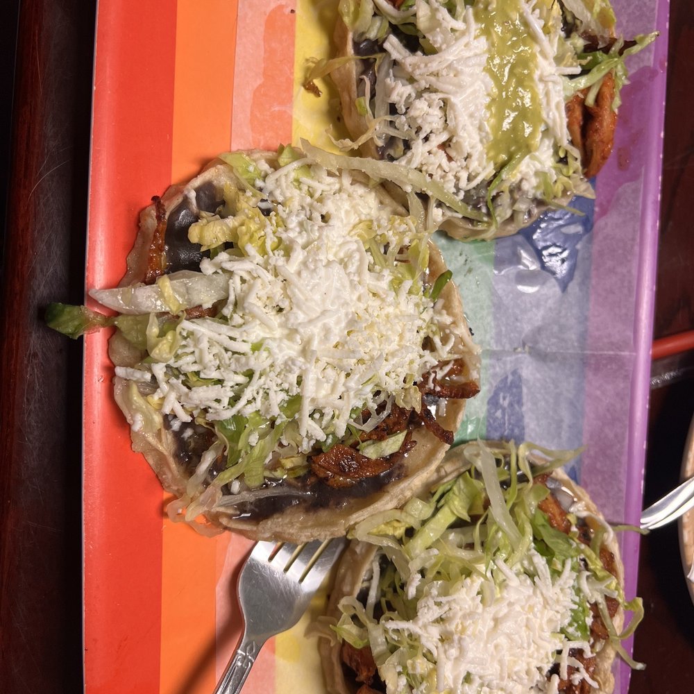 Sazon Latino - two tacos on a colorful plate - Latin American Near Me - Newton, New Jersey Sazon Latino - two tacos on a colorful plate - Latin American Near Me - Newton, New Jersey