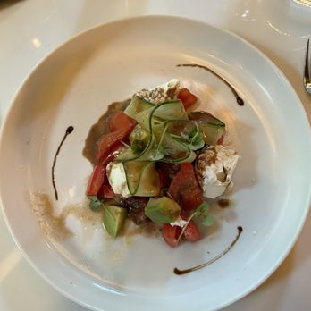 Le Jardinier - burrata salad - French Near Me - Miami, Florida Le Jardinier - burrata salad - French Near Me - Miami, Florida