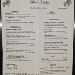 The Italian side of the menu (June 2024)