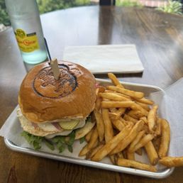 Burger and fries