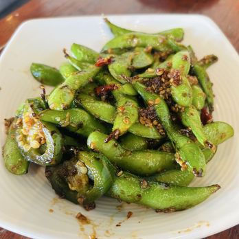 Bluebird Haus Sushi - Spicy Garlic Edamame - Japanese Near Me - Long Beach, California Bluebird Haus Sushi - Spicy Garlic Edamame - Japanese Near Me - Long Beach, California