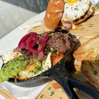 Outpost Kitchen - raging bull skillet and fork & knife burger - Breakfast & Brunch Near Me - Costa Mesa, California Outpost Kitchen - raging bull skillet and fork & knife burger - Breakfast & Brunch Near Me - Costa Mesa, California