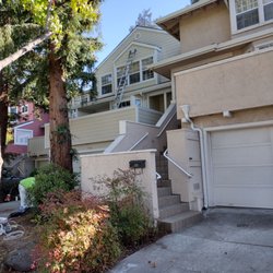 WOW 1 DAY PAINTING San Jose - Ladder to paint the trim under the roof