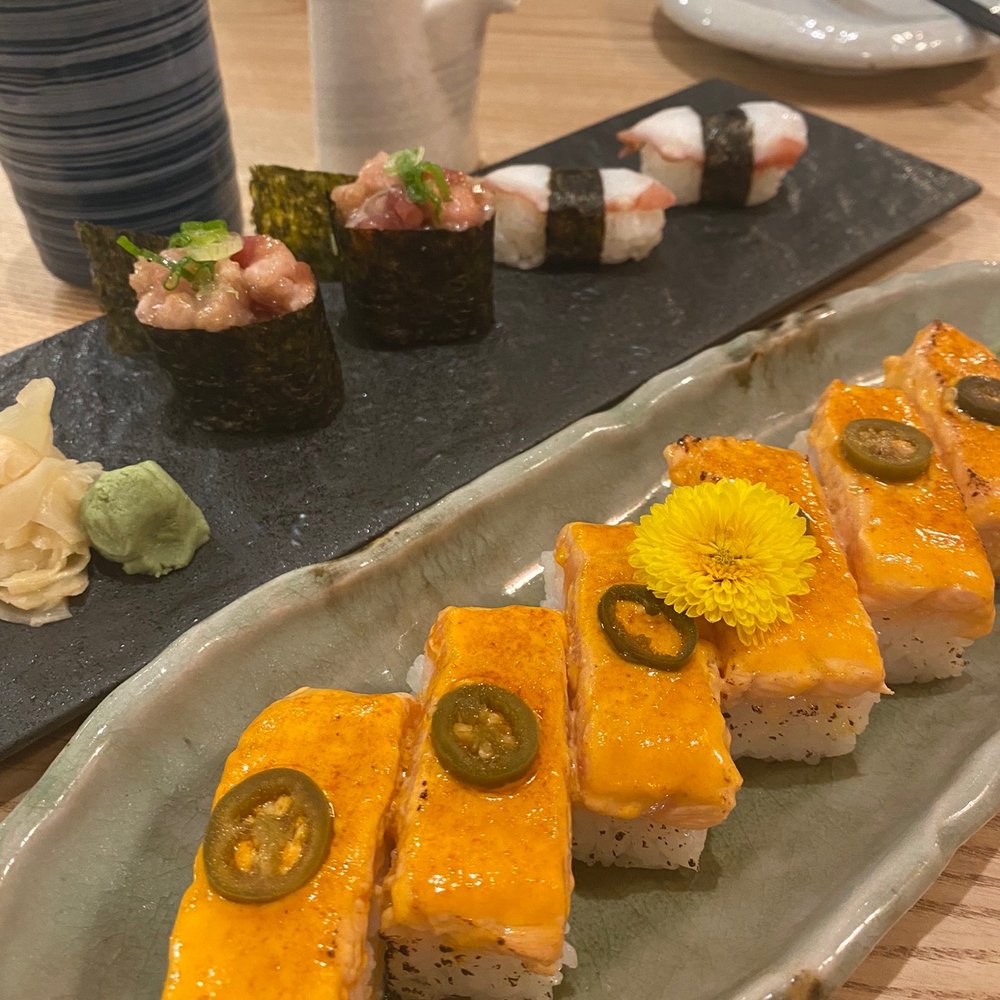 Tom Sushi - Salmon jalapeño aburi hako - Sushi Bars Near Me - Vancouver, British Columbia Tom Sushi - Salmon jalapeño aburi hako - Sushi Bars Near Me - Vancouver, British Columbia