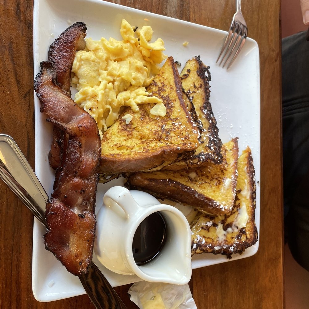 Mel's Kitchen - French toast combo with scrambled eggs and bacon. - American Near Me - San Francisco, California Mel's Kitchen - French toast combo with scrambled eggs and bacon. - American Near Me - San Francisco, California