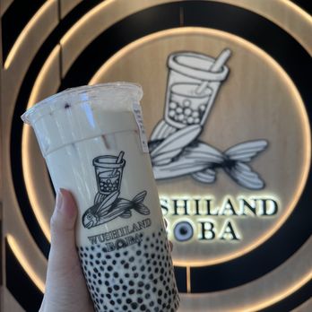 Wushiland Boba - Green milk tea with mini pearls, 50 percent sweet - Bubble Tea Near Me - Cerritos, California Wushiland Boba - Green milk tea with mini pearls, 50 percent sweet - Bubble Tea Near Me - Cerritos, California