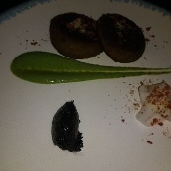 ROOH - 2nd course: Duck Shikampuri - spiced Huckleberry chutney, picked radish 1/26/18 for SF Restaurant Week - Indian Near Me - San Francisco, California ROOH - 2nd course: Duck Shikampuri - spiced Huckleberry chutney, picked radish 1/26/18 for SF Restaurant Week - Indian Near Me - San Francisco, California
