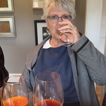Chamard Vineyards - My mother trying a drink - Wineries Near Me - Clinton, Connecticut Chamard Vineyards - My mother trying a drink - Wineries Near Me - Clinton, Connecticut