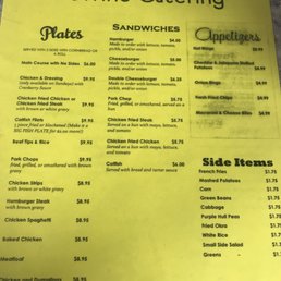 Menu as of of June 21, 2018