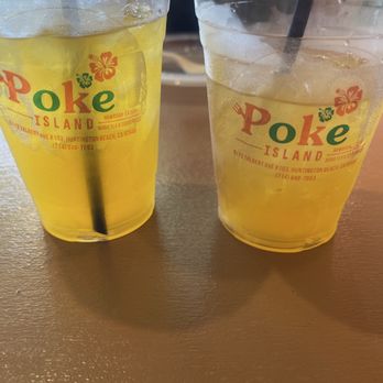 Poke Island - Peach green tea and Passion Fruit Green Tea - Sushi Bars Near Me - Huntington Beach, California Poke Island - Peach green tea and Passion Fruit Green Tea - Sushi Bars Near Me - Huntington Beach, California