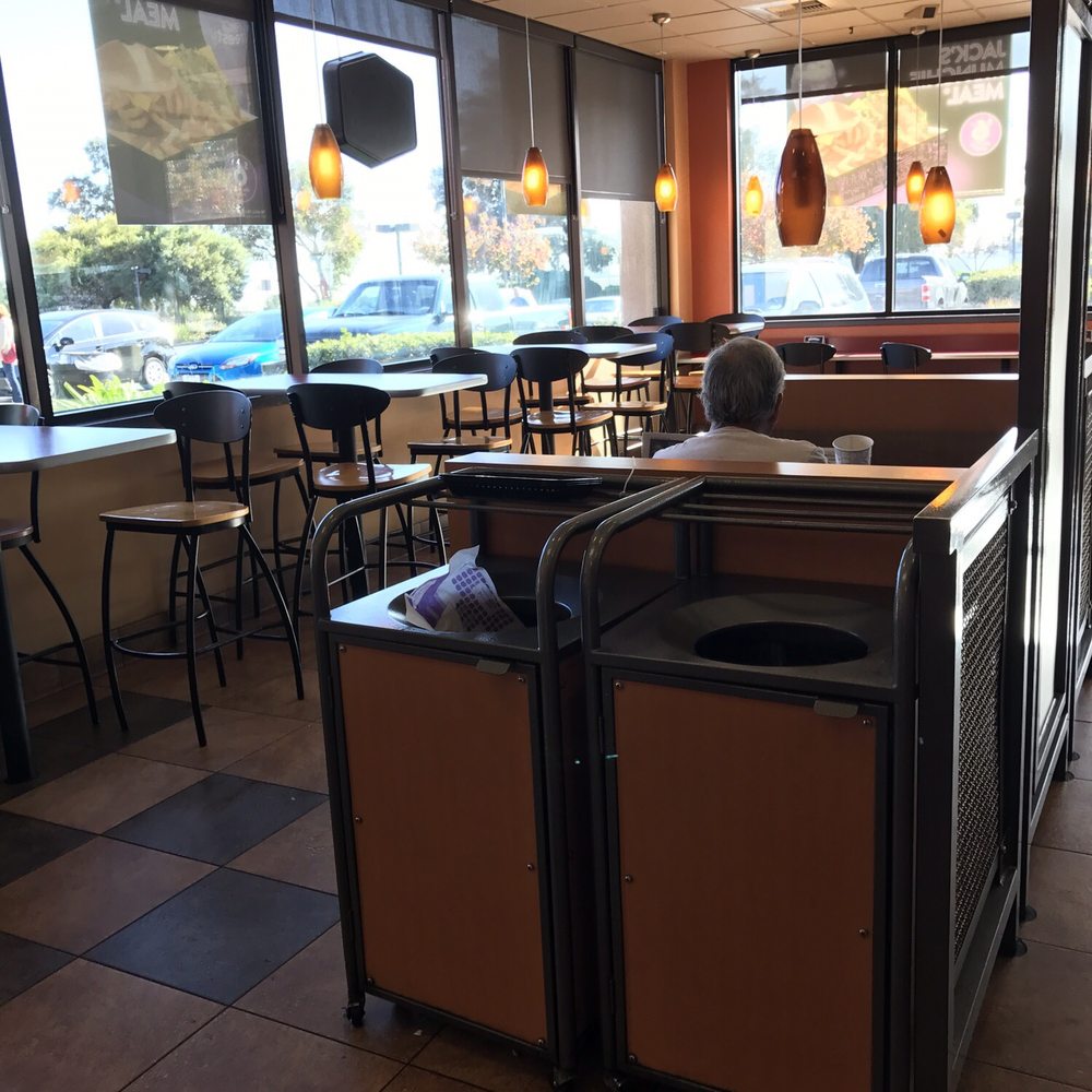 Jack in the Box - Dinning area, clean but the trash cans could use some attention. - Fast Food Near Me - Benicia, California Jack in the Box - Dinning area, clean but the trash cans could use some attention. - Fast Food Near Me - Benicia, California