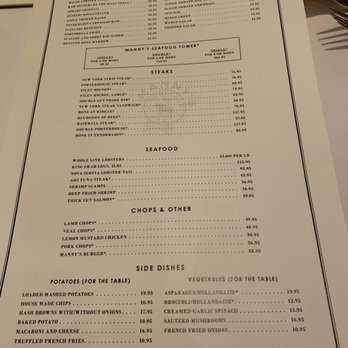 Manny's Steakhouse - Menu - Steakhouses Near Me - Minneapolis, Minnesota Manny's Steakhouse - Menu - Steakhouses Near Me - Minneapolis, Minnesota