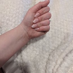 This is after Hana fixed them. She was VERY meticulous in reshaping and fixing my nails. She did such a great job!