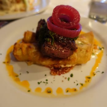 Cheever's Cafe - American Wagyu Skit Steak with Chimichurri and Sweet Potato Enchiladas - New American Near Me - Oklahoma City, Oklahoma Cheever's Cafe - American Wagyu Skit Steak with Chimichurri and Sweet Potato Enchiladas - New American Near Me - Oklahoma City, Oklahoma