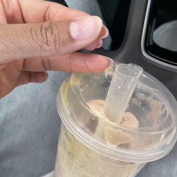 Happy Lemon - Hair in drink - Bubble Tea Near Me - Fremont, California