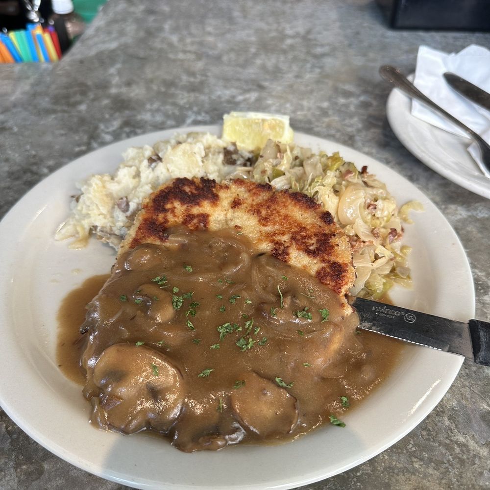 Prost - Ordered the Jaeger Schnitzel - German Near Me - San Antonio, Texas Prost - Ordered the Jaeger Schnitzel - German Near Me - San Antonio, Texas