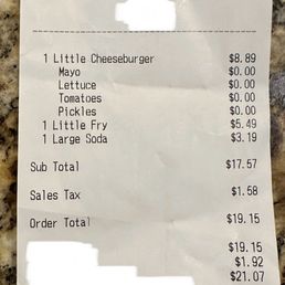 $6 for a tiny order of fries