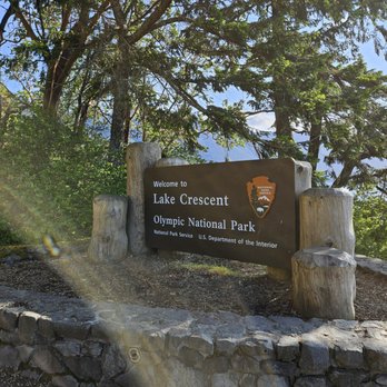 Lake Crescent - Lake Crescent sign - Hiking Near Me - Port Angeles, Washington