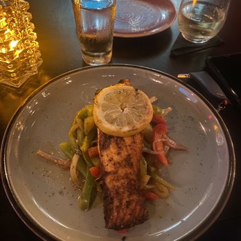 Doña Habana - SALMÓN DE LA COSTA  GRILLED SALMON FILLET SEASONED WITH CUBAN SPICES - Cuban Near Me - Boston, Massachusetts