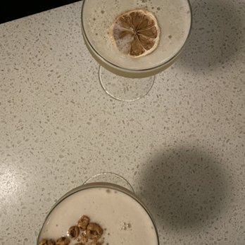 Reception Bar - Yuja 88 (top), cereal milk (bottom) - Cocktail Bars Near Me - New York, New York Reception Bar - Yuja 88 (top), cereal milk (bottom) - Cocktail Bars Near Me - New York, New York